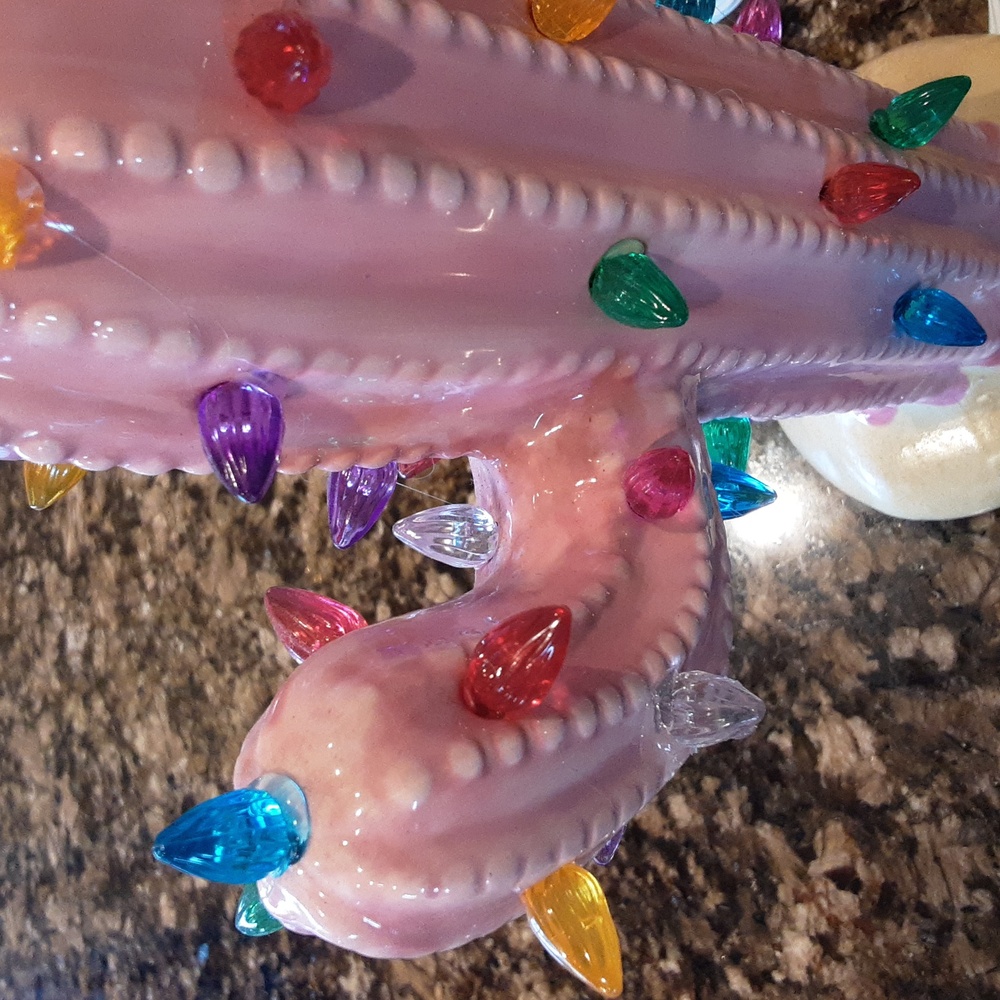 Pink Cactus Lamp with Multicolor Lights - Picture 3 of 6